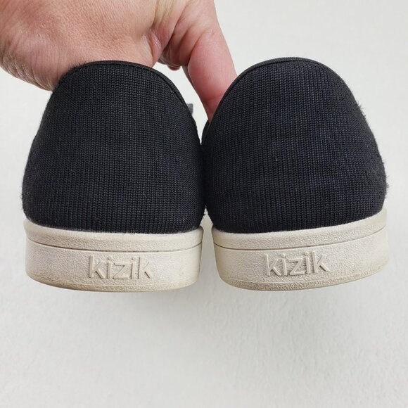 Kizik Irvine Knit Sneaker Women 6.5 Black Hands Free Casual Slip On Lace Up Shoe - Picture 10 of 12